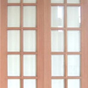 Hardwood GTP Swept Top with Clear Bevelled Glass - Rebated - DF
